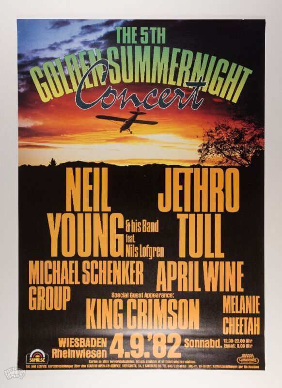 1982 Neil Young Jethro Tull Germany Near Mint 89