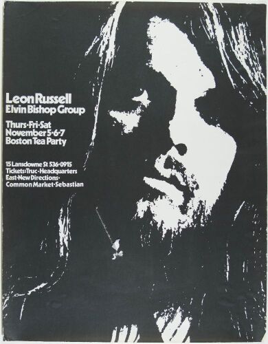 1970 Leon Russell Elvin Bishop Group The Boston Tea Party Poster Extra Fine 61