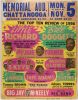 1956 Little Richard Etta James Bill Doggett Chattanooga Memorial Auditorium Globe Cardboard Poster Extra Fine 65