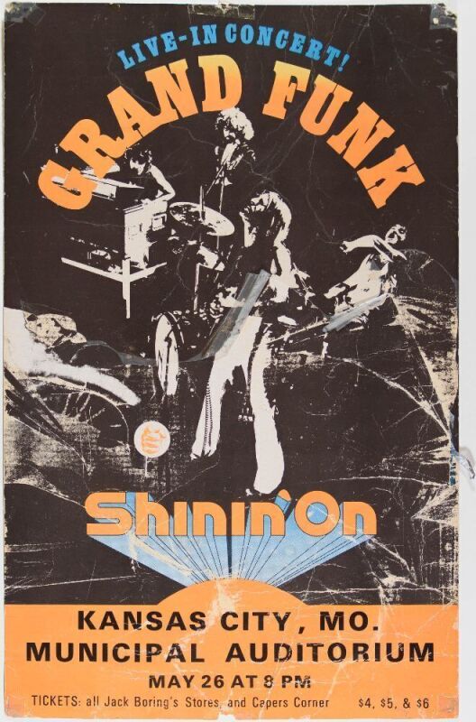 1974 Grand Funk Kansas City Municipal Auditorium Poster Fine 59