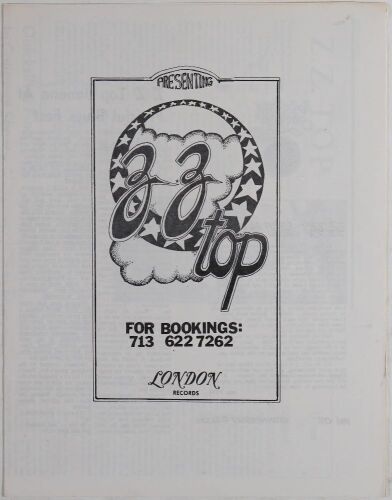 1971 ZZ Top The First Album Original Press Kit Excellent 79