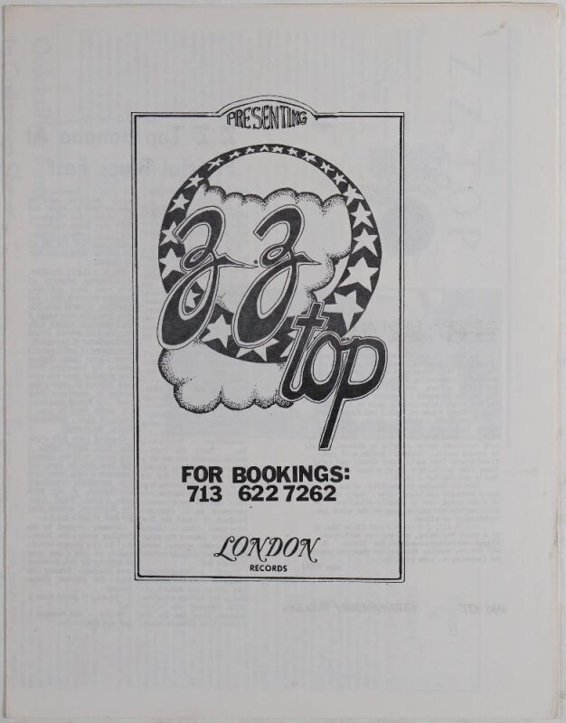 1971 ZZ Top The First Album Original Press Kit Excellent 79