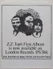 1971 ZZ Top The First Album Original Press Kit Excellent 79 - 3