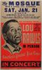 1967 Lou Rawls The Mosque Richmond Globe Press Cardboard Poster Extra Fine 63