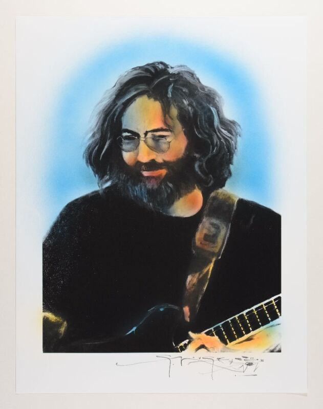 2017 Stanley Mouse Jerry Garcia Portrait Print Hand Airbrushed Mouse Signed Mouse Poster Mint 93