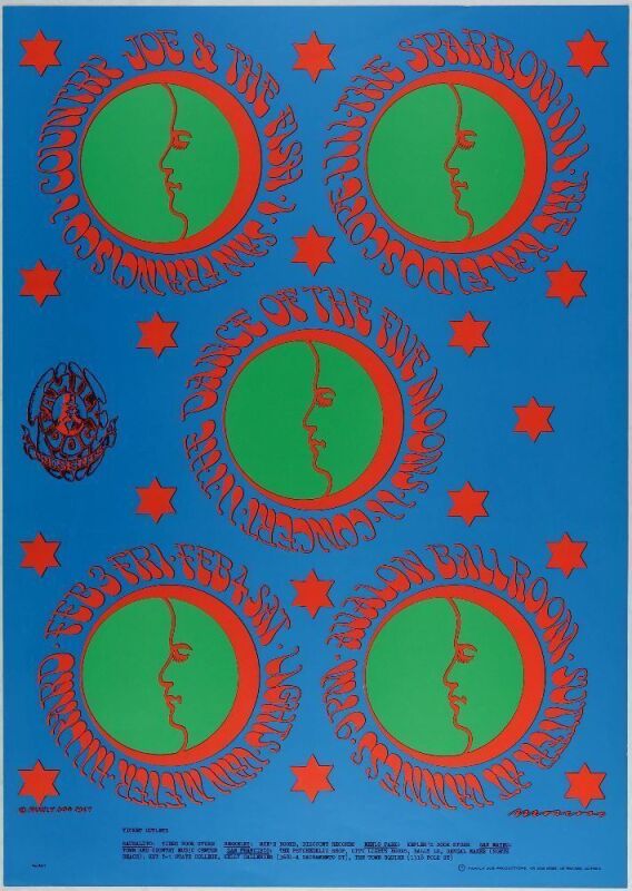 1967 FD-46 Country Joe & The Fish Sparrow Avalon Ballroom Poster Excellent 79