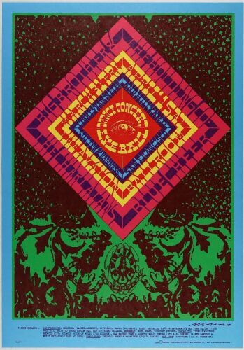 1967 FD-55 Big Brother Janis Joplin Blue Cheer Avalon Ballroom Poster Near Mint 89