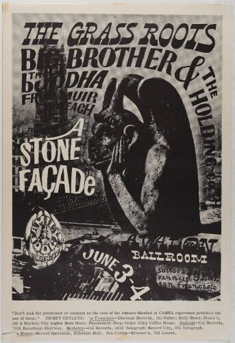 1966 FD-11 Grass Roots Big Brother Avalon Ballroom Poster Extra Fine 65