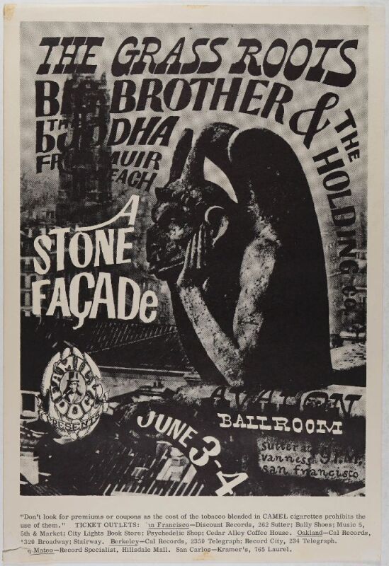 1966 FD-11 Grass Roots Big Brother Avalon Ballroom Poster Extra Fine 65