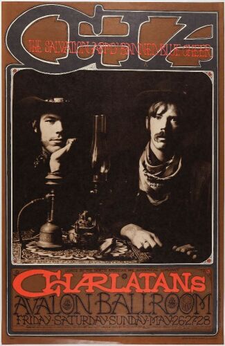 1967 FD-63 The Charlatans Blue Cheer Avalon Ballroom Poster Excellent 77