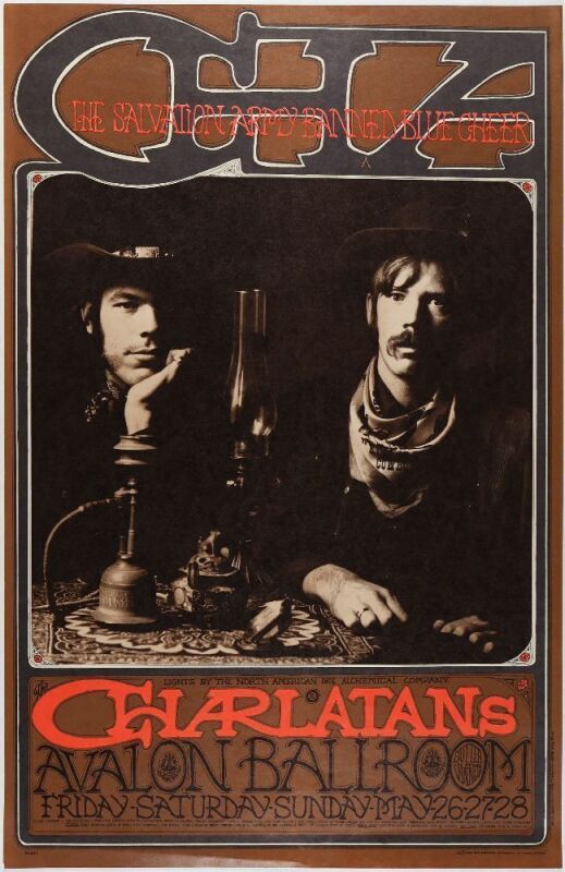 1967 FD-63 The Charlatans Blue Cheer Avalon Ballroom Poster Excellent 77