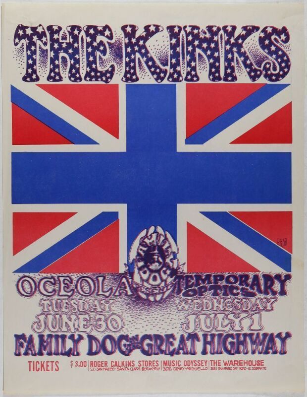 1970 FD-700630 The Kinks 660 Great Highway Poster Excellent 77