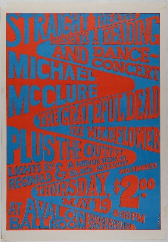 1966 AOR-2.16 Grateful Dead Avalon Ballroom Poster Extra Fine 65