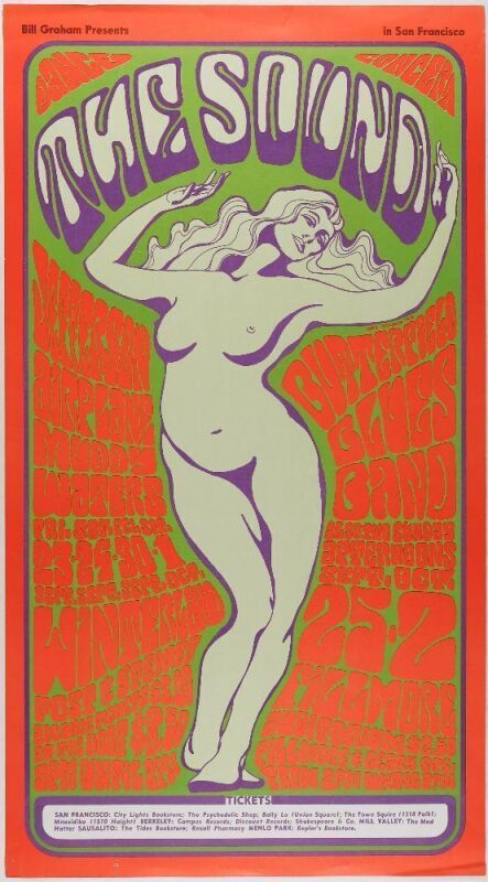 1966 BG-29 Jefferson Airplane Winterland & Fillmore Fillmore Poster Excellent 79