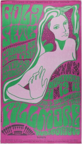 1966 BG-36 Bola Sete Buffalo Springfield Fillmore Auditorium Poster Extra Fine 69