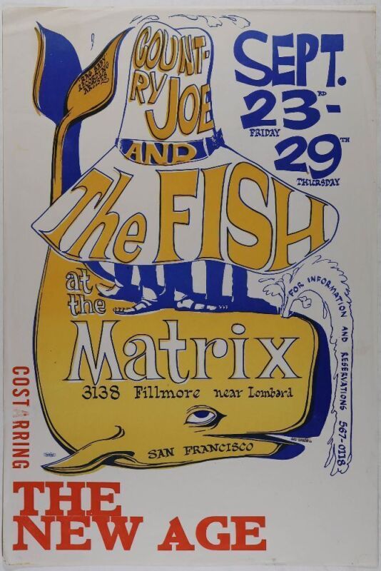 1966 Country Joe and The Fish The Matrix Poster Extra Fine 65