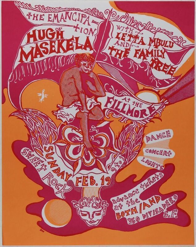 1967 Emancipation of Hugh Masekela Fillmore Poster Near Mint 85