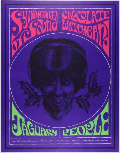 1966 Syndicate of Sound Chocolate Watchband Santa Clara County Fairgrounds Poster Near Mint 89