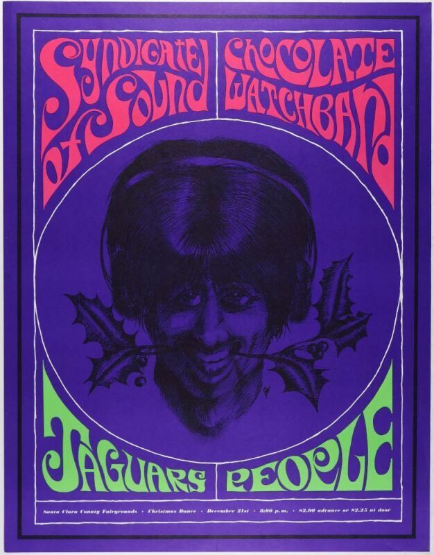 1966 Syndicate of Sound Chocolate Watchband Santa Clara County Fairgrounds Poster Near Mint 89