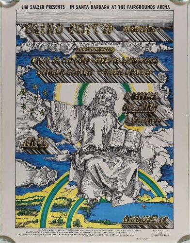 1969 AOR-3.42 Blind Faith Delaney Bonnie & Friends Earl Warren Santa Barbara Poster Extra Fine 67