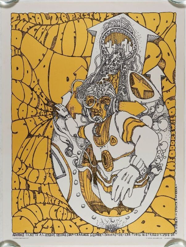 1967 AOR-3.46 Grateful Dead The Doors Earl Warren Showgrounds Santa Barbara Poster Excellent 79