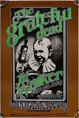 1969 BG-176 Grateful Dead Fillmore West RP2 Poster Near Mint 89