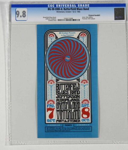 1966 BG-30 Grateful Dead Jefferson Airplane Winterland Handbill CGC 9.8