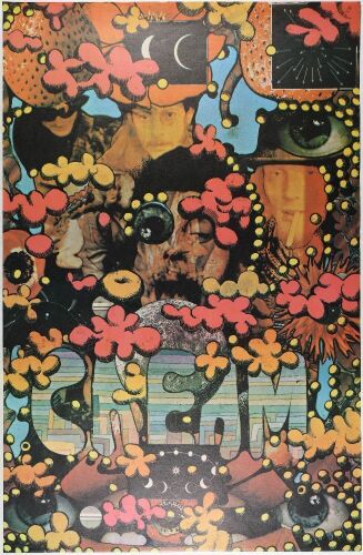 1968 Martin Sharp Cream Big O Headshop Poster Near Mint 85