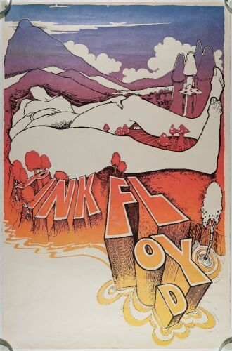 1968 David Arnott Pink Floyd Promotional Poster Excellent 77