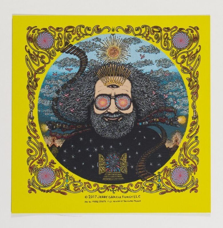2017 Marq Spusta Jerry Garcia Family Bicycle Day Card Mint 93