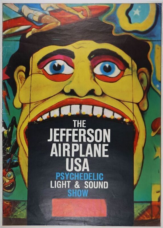 1968 Gunther Kieser Jefferson Airplane European Tour Blank Poster Extra Fine 63