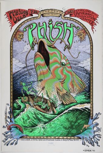 1955 EMEK Phish Cleveland State University Center Signed Emek Poster Excellent 79