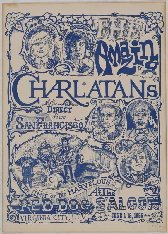 1965 AOR-2.2 The Seed The Charlatans Red Dog Saloon Poster Extra Fine 67
