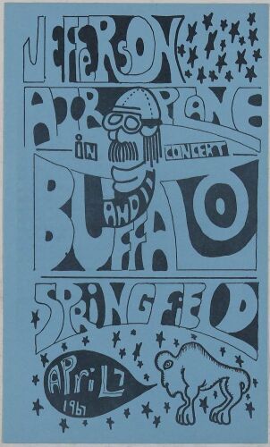 1967 Jefferson Airplane University of San Francisco Gymnasium Handbill Near Mint 85