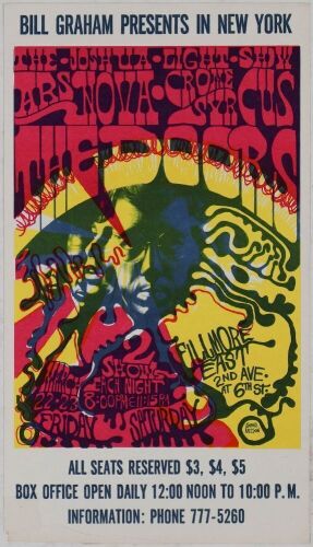 1968 The Doors Fillmore East Handbill Extra Fine 65