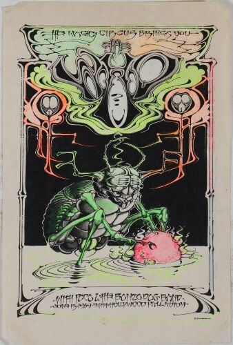 1969 AOR-3.65 Rick Griffin The Who Hollywood Palladium Handbill Extra Fine 63