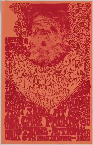 1967 Love Conspiracy Commune Psychedelic Happening 8th and Irving Handbill Excellent 79