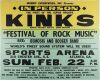 1970 The Kinks Atlanta Sports Arena Cardboard Poster Excellent 79