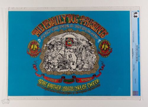 1967 FD-79 Big Brother Janis Joplin Blue Cheer 1601 W Evans Street Denver Poster 9.8
