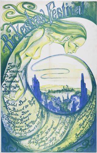 1972 Grateful Dead Europe '72 The Bickershaw Festival Lancashire Poster Extra Fine 67