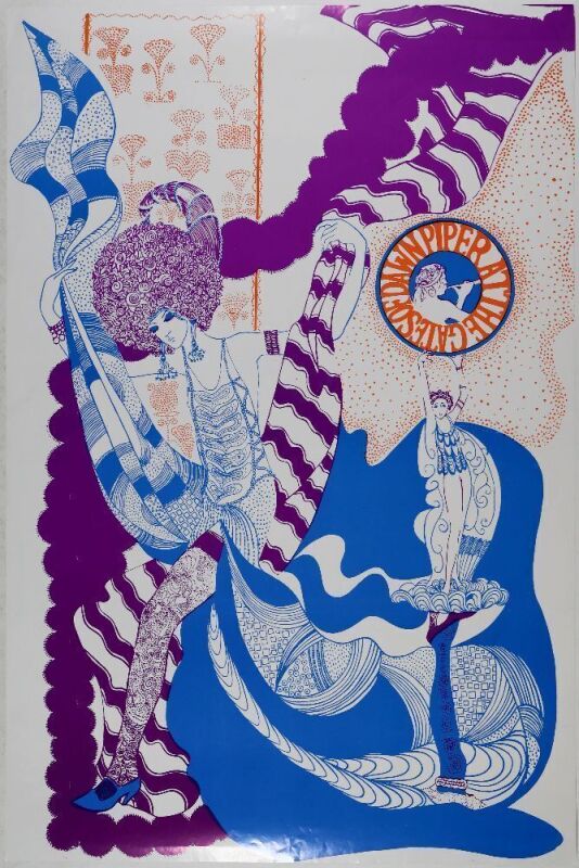 1969 The Piper At The Gates Of Dawn Vintage Headshop Poster Near Mint 81