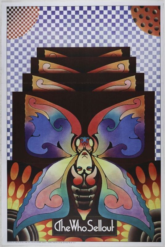 1967 OAS6 Osiris Visions The Who Sell Out Album Insert Poster Excellent 75