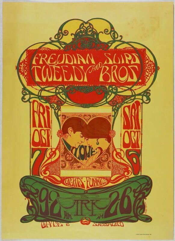1967 Freudian Slips The Tweedy Brothers The Ark Sausalito Poster Extra Fine 65
