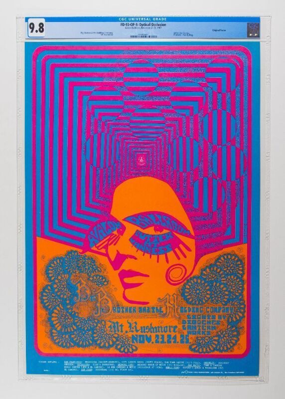 1967 FD-93 Big Brother Janis Joplin Avalon Ballroom Poster CGC 9.8