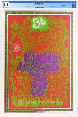 1967 FD-88 Van Morrison Avalon Ballroom Poster CGC 9.8