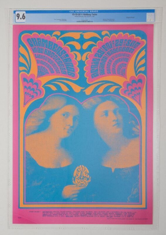 1967 FD-59 Iron Butterfly Chambers Brothers Avalon Ballroom Poster CGC 9.6