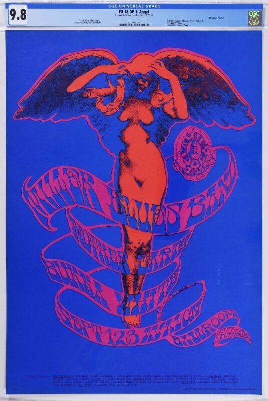 1967 FD-78 Miller Blues Band Mother Earth Avalon Ballroom Poster CGC 9.8