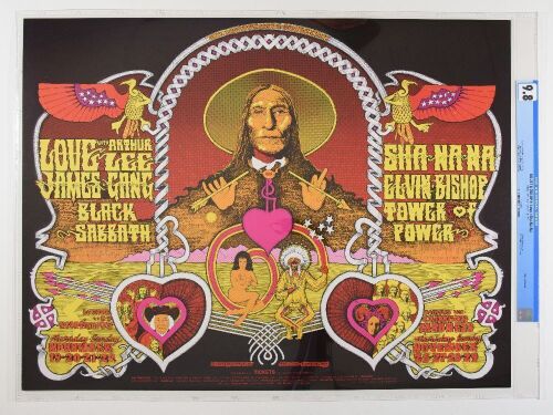 1970 BG-257 Black Sabbath Love James Gang Fillmore West Poster CGC 9.8