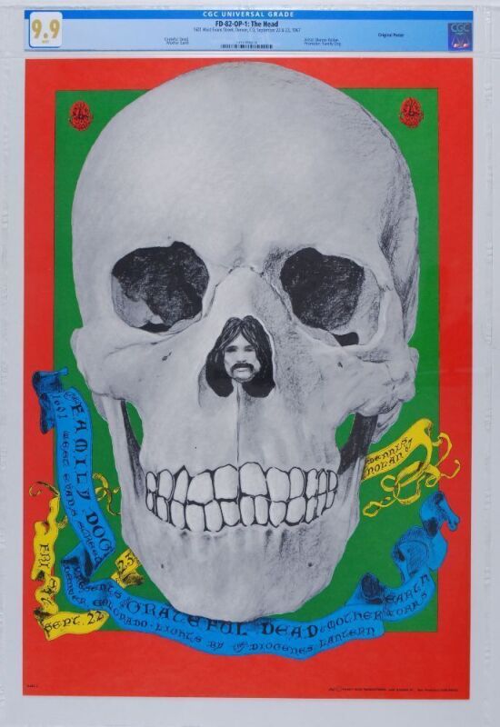 1967 FD-82 Grateful Dead 1601 W Evans Street Denver Poster CGC 9.9