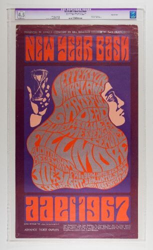 1966 BG-37 Grateful Dead Jefferson Airplane NYE Fillmore Auditorium Poster CGC 4.5 RESTORED